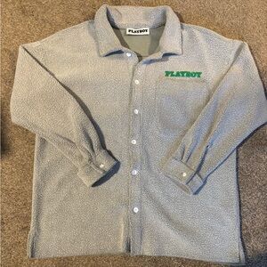 PLAYBOY Gray and Cream Textured Jacket